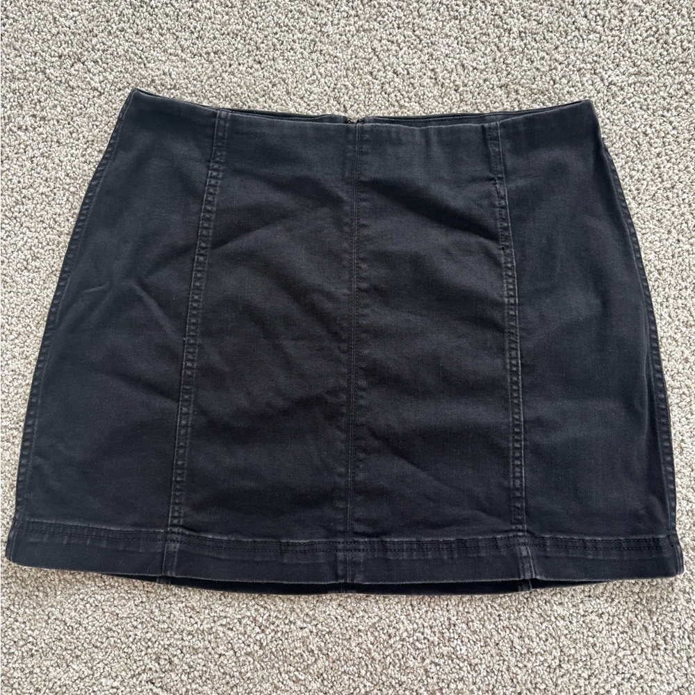 Wild Fable High Waisted Black Denin Mini Skirt